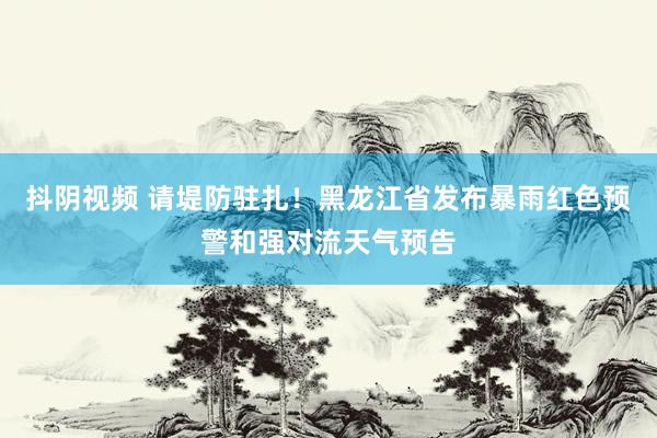 抖阴视频 请堤防驻扎！黑龙江省发布暴雨红色预警和强对流天气预告