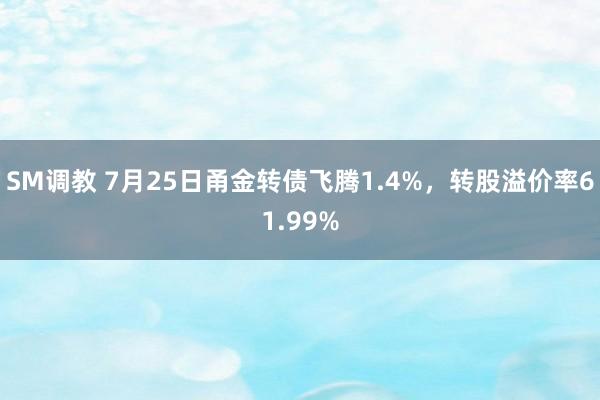 SM调教 7月25日甬金转债飞腾1.4%，转股溢价率61.99%