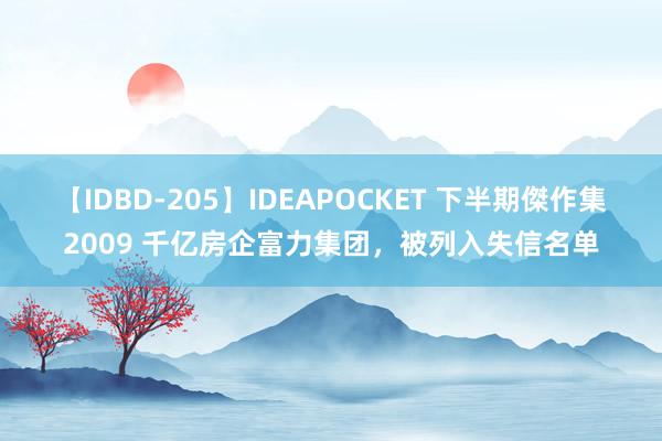 【IDBD-205】IDEAPOCKET 下半期傑作集2009 千亿房企富力集团，被列入失信名单