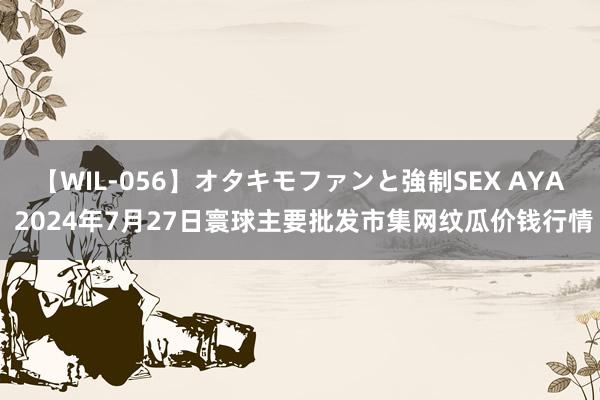 【WIL-056】オタキモファンと強制SEX AYA 2024年7月27日寰球主要批发市集网纹瓜价钱行情