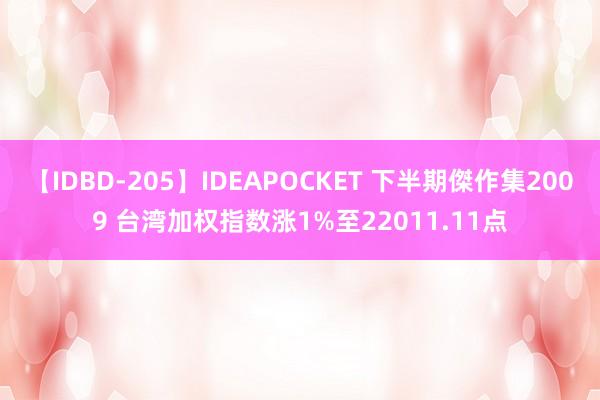 【IDBD-205】IDEAPOCKET 下半期傑作集2009 台湾加权指数涨1%至22011.11点