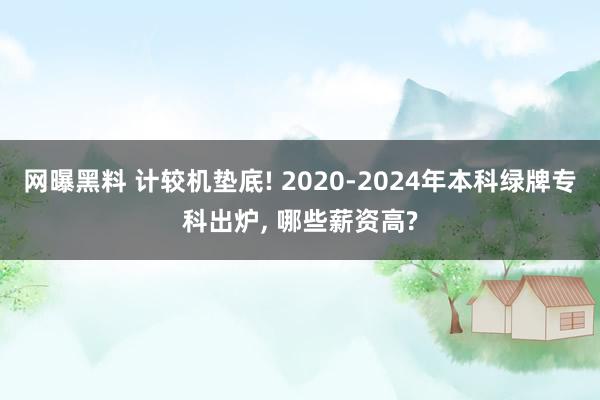 网曝黑料 计较机垫底! 2020-2024年本科绿牌专科出炉， 哪些薪资高?