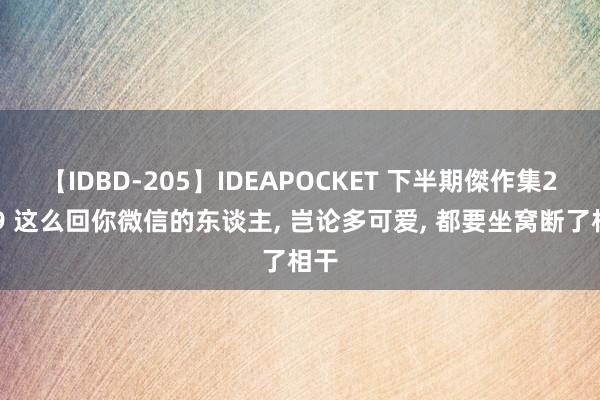 【IDBD-205】IDEAPOCKET 下半期傑作集2009 这么回你微信的东谈主， 岂论多可爱， 都要坐窝断了相干