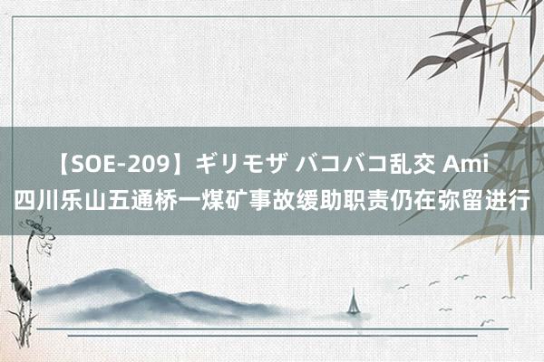 【SOE-209】ギリモザ バコバコ乱交 Ami 四川乐山五通桥一煤矿事故缓助职责仍在弥留进行