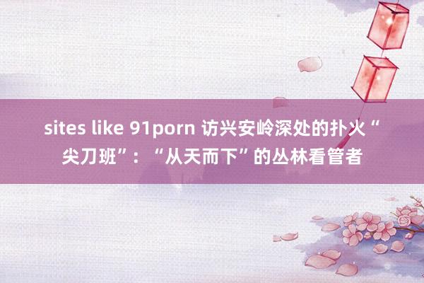 sites like 91porn 访兴安岭深处的扑火“尖刀班”：“从天而下”的丛林看管者