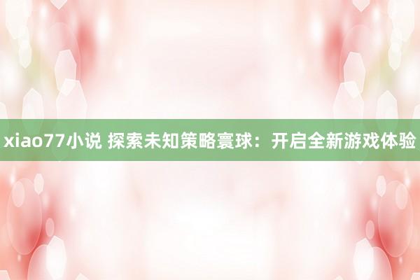 xiao77小说 探索未知策略寰球：开启全新游戏体验