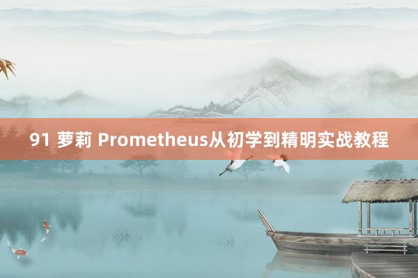 91 萝莉 Prometheus从初学到精明实战教程